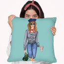 Insert Coffee To Begin Throw Pillow By Rongrong