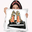 Lepordoes And Chanel Book Throw Pillow By Rongrong