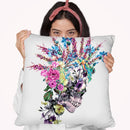 Skull Punk Throw Pillow By Riza Peker