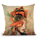 Butterfly Lady Throw Pillow By Riza Peker