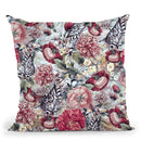 Cats In Flowers Throw Pillow By Riza Peker