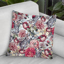 Cats In Flowers Throw Pillow By Riza Peker