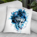 Skull Splash Ii Throw Pillow By Riza Peker