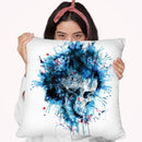Skull Splash Ii Throw Pillow By Riza Peker