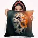 Skull Still Life Ii Throw Pillow By Riza Peker