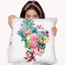 Skull Vi Throw Pillow By Riza Peker