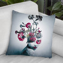 Spirit Of Flowers Throw Pillow By Riza Peker