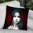 Women Potrait2 Throw Pillow By Riza Peker