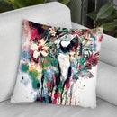 Interpretation Of A Dream-Parro Throw Pillow By Riza Peker