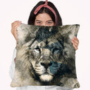 Lion Camouflage Throw Pillow By Riza Peker