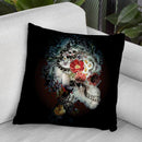 Skull I Black Series Throw Pillow By Riza Peker