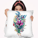 Skull Island Throw Pillow By Riza Peker