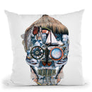 Skull Ocean Throw Pillow By Riza Peker