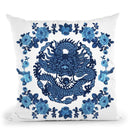 Chinoiserie Dragon Throw Pillow By Sally B