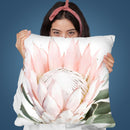 Blush Protea Throw Pillow By Sisi And Seb
