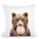 Bubble Gum Bear Throw Pillow By Sisi And Seb