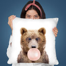Bubble Gum Bear Throw Pillow By Sisi And Seb