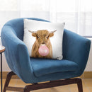 Bubble Gum Cow Throw Pillow By Sisi And Seb