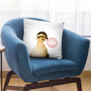 Bubble Gum Duck Throw Pillow By Sisi And Seb