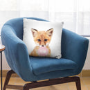 Bubble Gum Fox Throw Pillow By Sisi And Seb