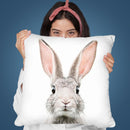 Bunny Face Throw Pillow By Sisi And Seb