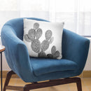 Cactus Bw Throw Pillow By Sisi And Seb
