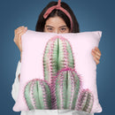 Cactus Pink Throw Pillow By Sisi And Seb