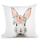 Flower Crown Bunny Throw Pillow By Sisi And Seb