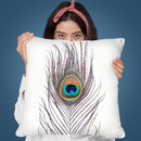 Peacock Feather Throw Pillow By Sisi And Seb