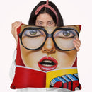 Super Reading Throw Pillow By Scott Rohlfs