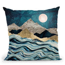 Indigo Sea Throw Pillow By Spacefrog Designs