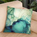 Teal Abstract Throw Pillow By Spacefrog Designs