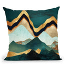 Velvet Copper Mountains Throw Pillow By Spacefrog Designs
