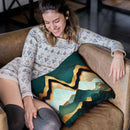Velvet Copper Mountains Throw Pillow By Spacefrog Designs