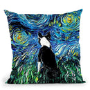 Boston Terrier Throw Pillow by Aja Trier