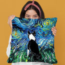 Boston Terrier Throw Pillow by Aja Trier