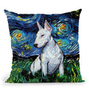 Bull Terrier Throw Pillow by Aja Trier