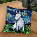 Bull Terrier Throw Pillow by Aja Trier