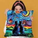 Cats Throw Pillow by Aja Trier