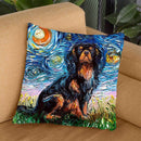 Cavalier King Charles Spaniel Throw Pillow by Aja Trier