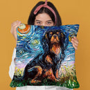 Cavalier King Charles Spaniel Throw Pillow by Aja Trier