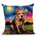 Australian Terrier Throw Pillow by Aja Trier