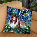 Collie Throw Pillow by Aja Trier