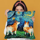 Corgis Throw Pillow by Aja Trier