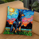 Doberman Throw Pillow by Aja Trier