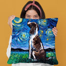 English Springer Spaniel Throw Pillow by Aja Trier
