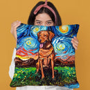 Fox Red Labrador Throw Pillow by Aja Trier