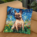 French Bulldog Fawn Throw Pillow by Aja Trier