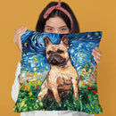 French Bulldog Fawn Throw Pillow by Aja Trier