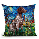 Germanorthair Throw Pillow by Aja Trier